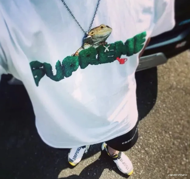 Logo S Tee Short Black XL M White Green Lizard 20SS L T-shirt Plant sleeved Environmental 0826